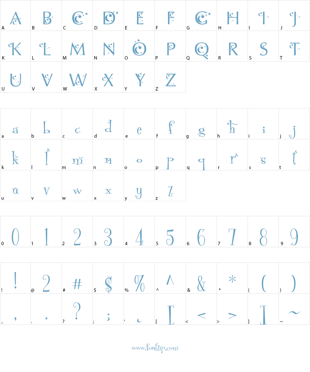 Grachi 2 Font Character